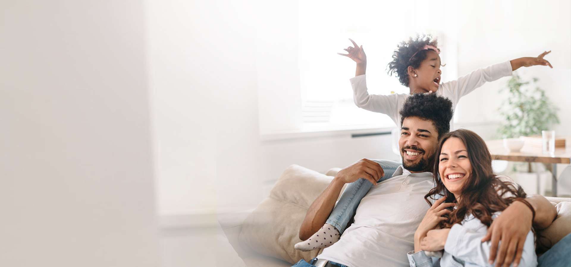 Happy family at home